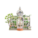 Rolife Oxygen Oasis Bausatz: weißer Miniatur-Wintergarten mit Rundbogenfenstern
