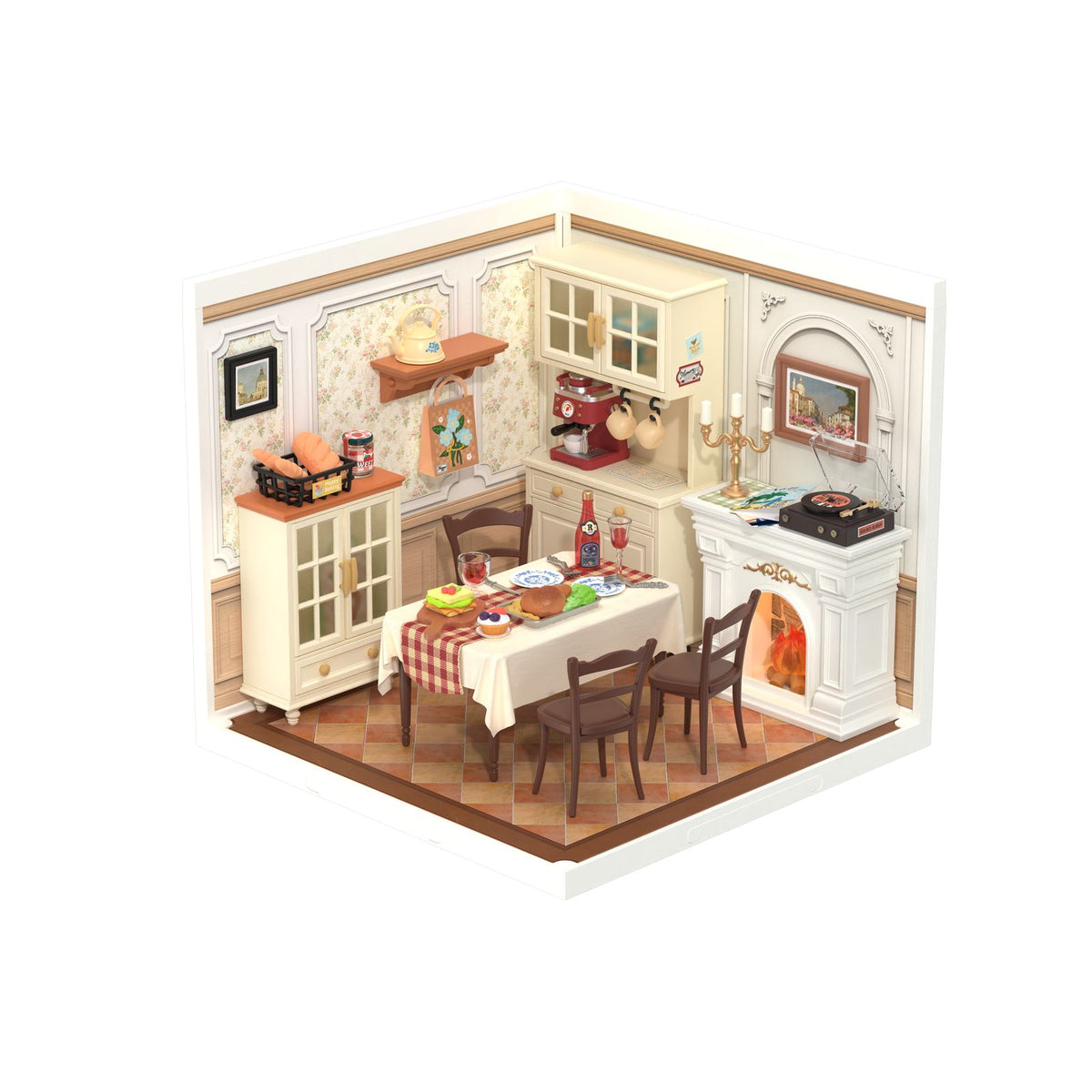 Rolife DIY Miniaturhaus Pop Bubble Bathroom DW014B als Vintage-Badezimmer im Miniaturformat