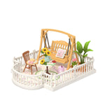 Rolife DIY Miniaturhaus Sunny Break Terrace DWP08 mit Schaukelbank und Tulpentopf