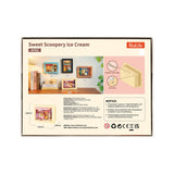 Zuckerwaffel-Boden und verspielte Details der 3D-Wandminiatur Sweet Scoopery