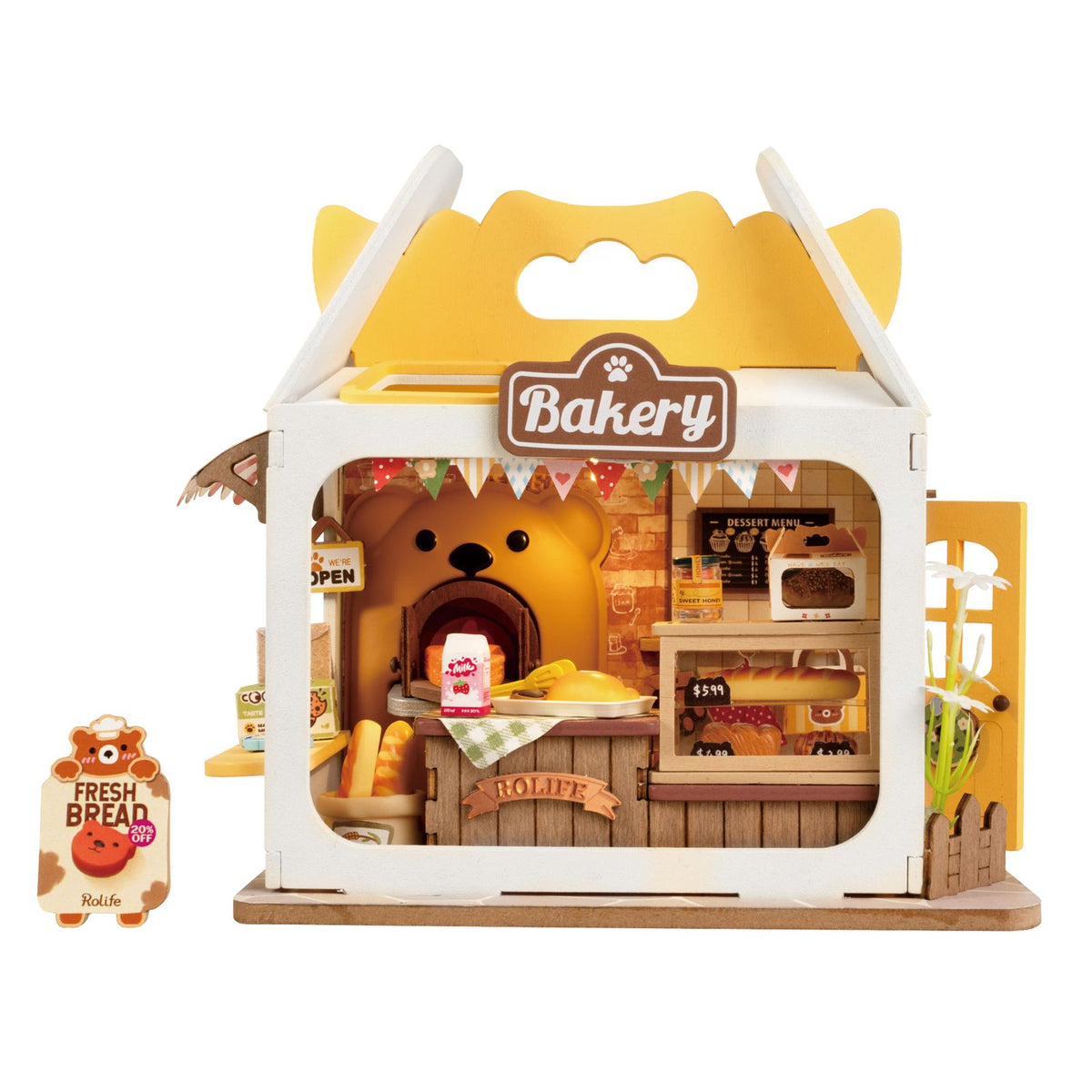 Rolife Teddy's Breadbox Miniaturhaus mit Croissant-Griff, Gesamtansicht