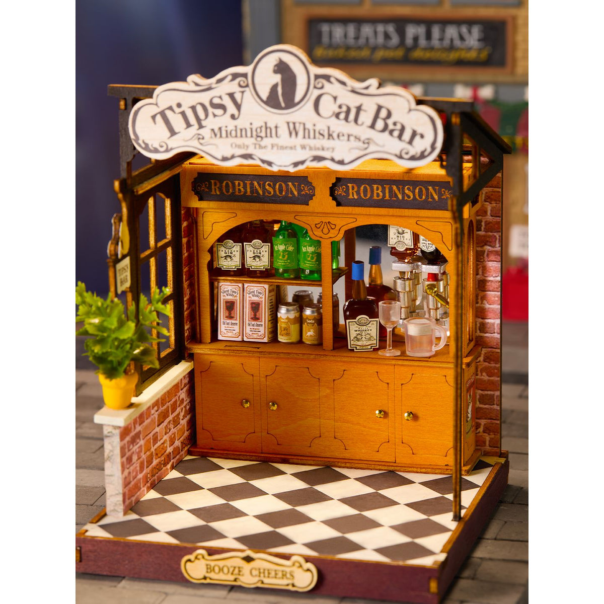 Miniaturhaus Geschenk für Erwachsene: Rolife Tipsy Cat Bar DS054