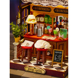 Holzbausatz ohne Kleber: 136 lasergeschnittene Teile der Tipsy Cat Bar DS054