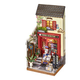 Rolife DIY Miniaturhaus Vienna Bookstore DG183 – Vintage-Buchhandlung mit roter Fassade
