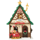 Miniatur Weihnachtshaus aus Holz mit Schriftzug Merry Christmas