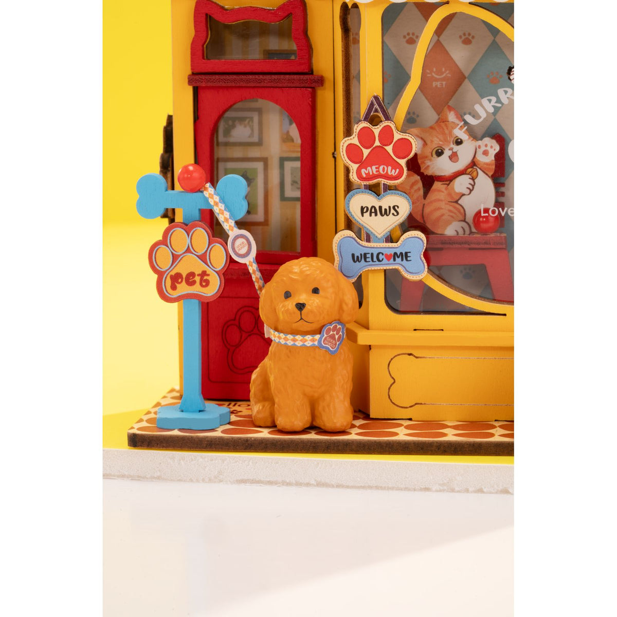 Mini Store Serie von Rolife: Pawfect Pet Shop mit Spruch „Love at first bark“