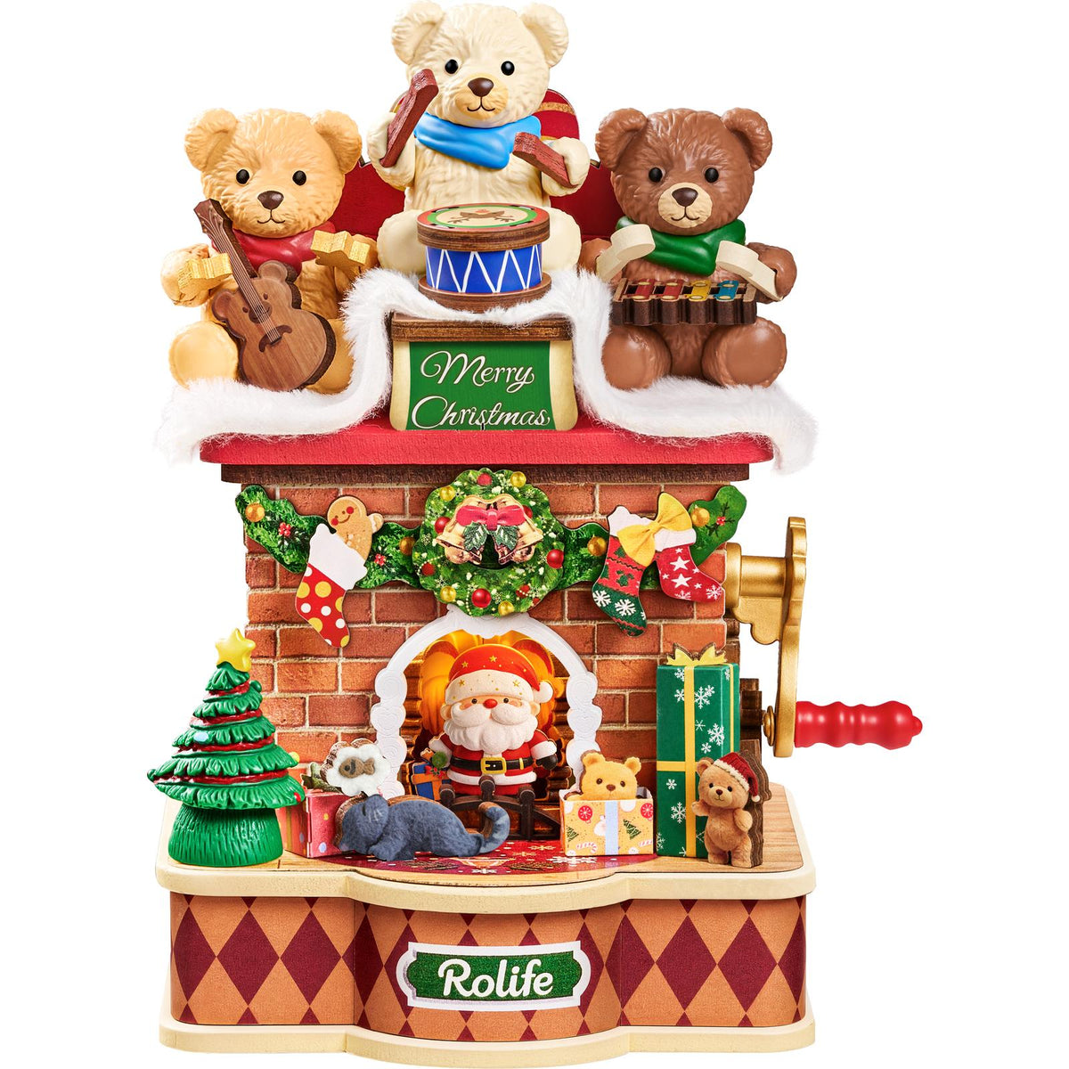 Fireside Music Night Spieluhr Bausatz aus Holz mit 96 Teilen von Rolife