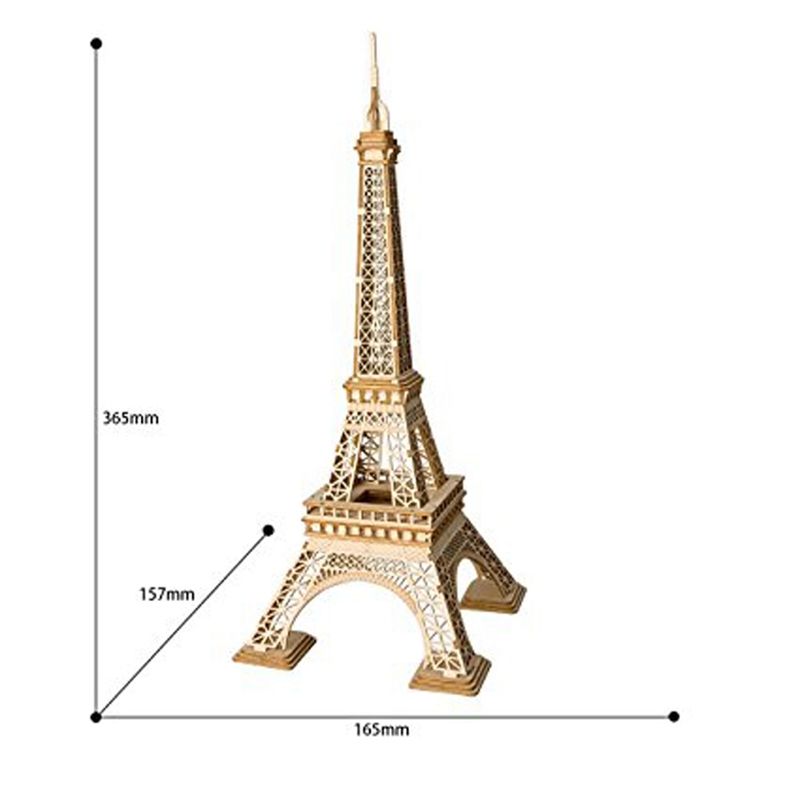 Eiffelturm 3D Holzpuzzle von Rolife TG501 fertig aufgebaut