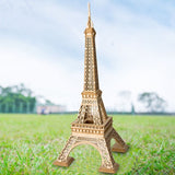 Etagen des Eiffelturm 3D Puzzles aus Holz im Detail