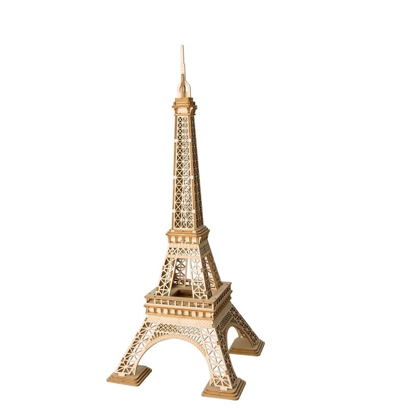 Rolife 3D Holzpuzzle Eiffelturm TG501 in der Seitenansicht