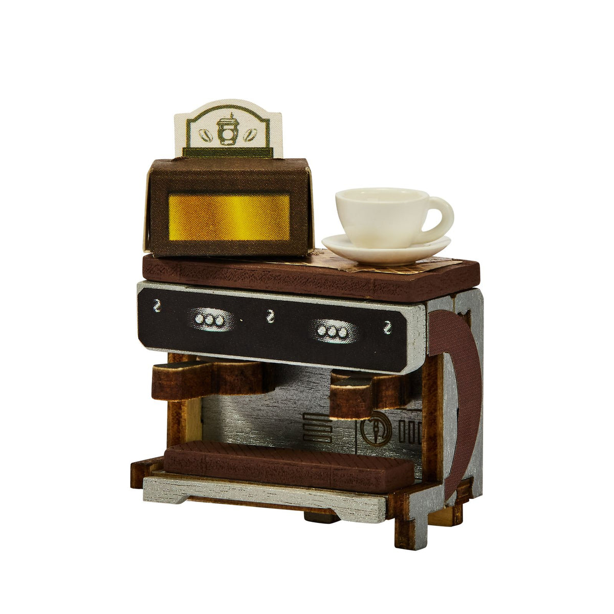 Rolife Miniatur Bausatz Holiday Café als Deko auf dem Schreibtisch
