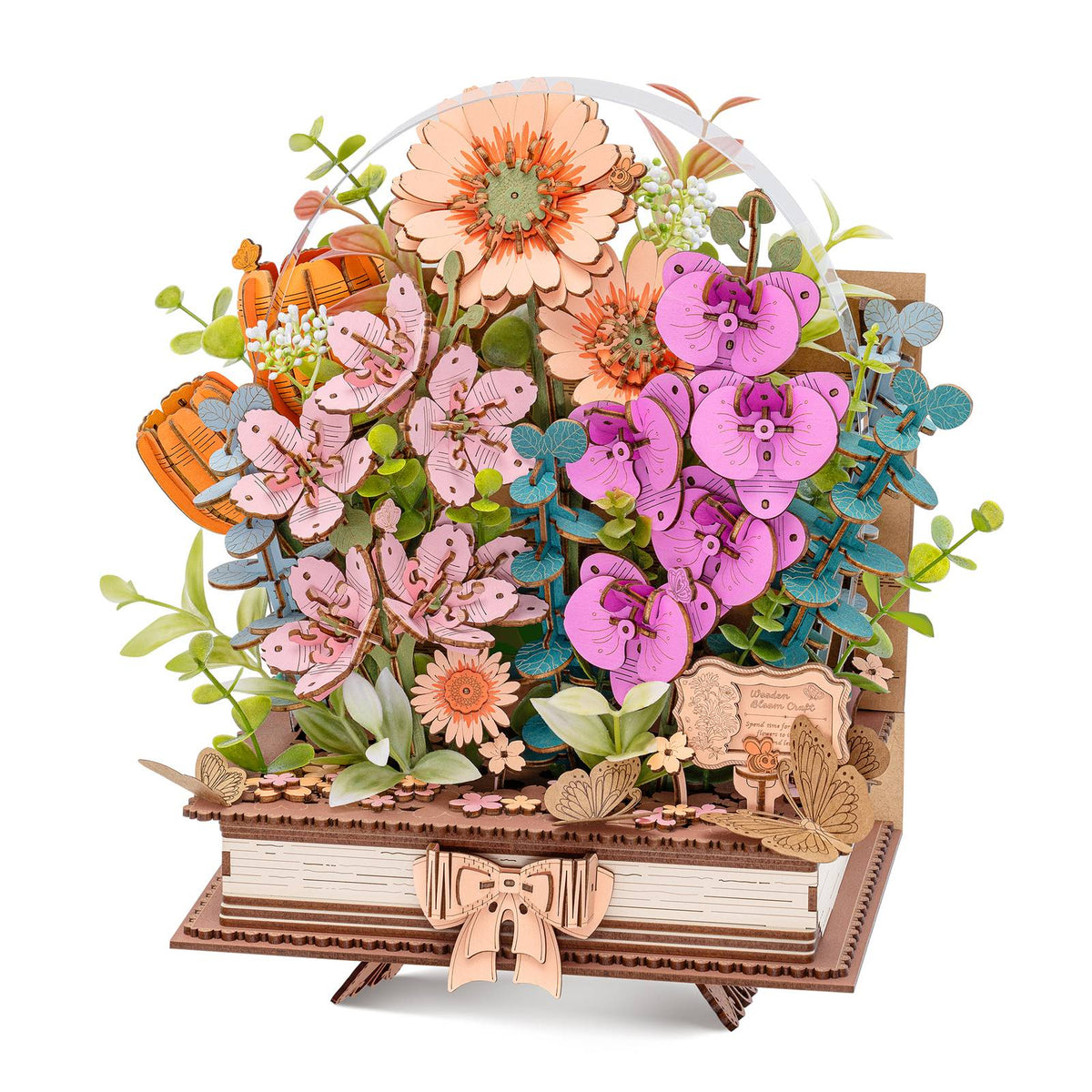 Verstellbare Blumenstiele am Rolife Blühenden Buch aus Holz