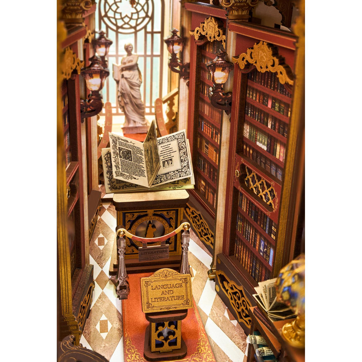 Library of Wonders Book Nook von Rolife TGB16 – Holz-Bausatz einer Vintage-Bibliothek