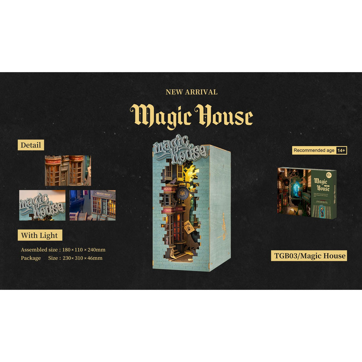 Miniatur Haus Bausatz Magic House aus Holz und Papier von Rolife