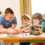 Rolife Miniaturhaus mit Aufklebern, zum Beispiel für das Gemälde in der Küche