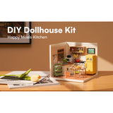 Rolife DIY Miniaturhaus Küche mit Pfanne, Steak und Würstchen