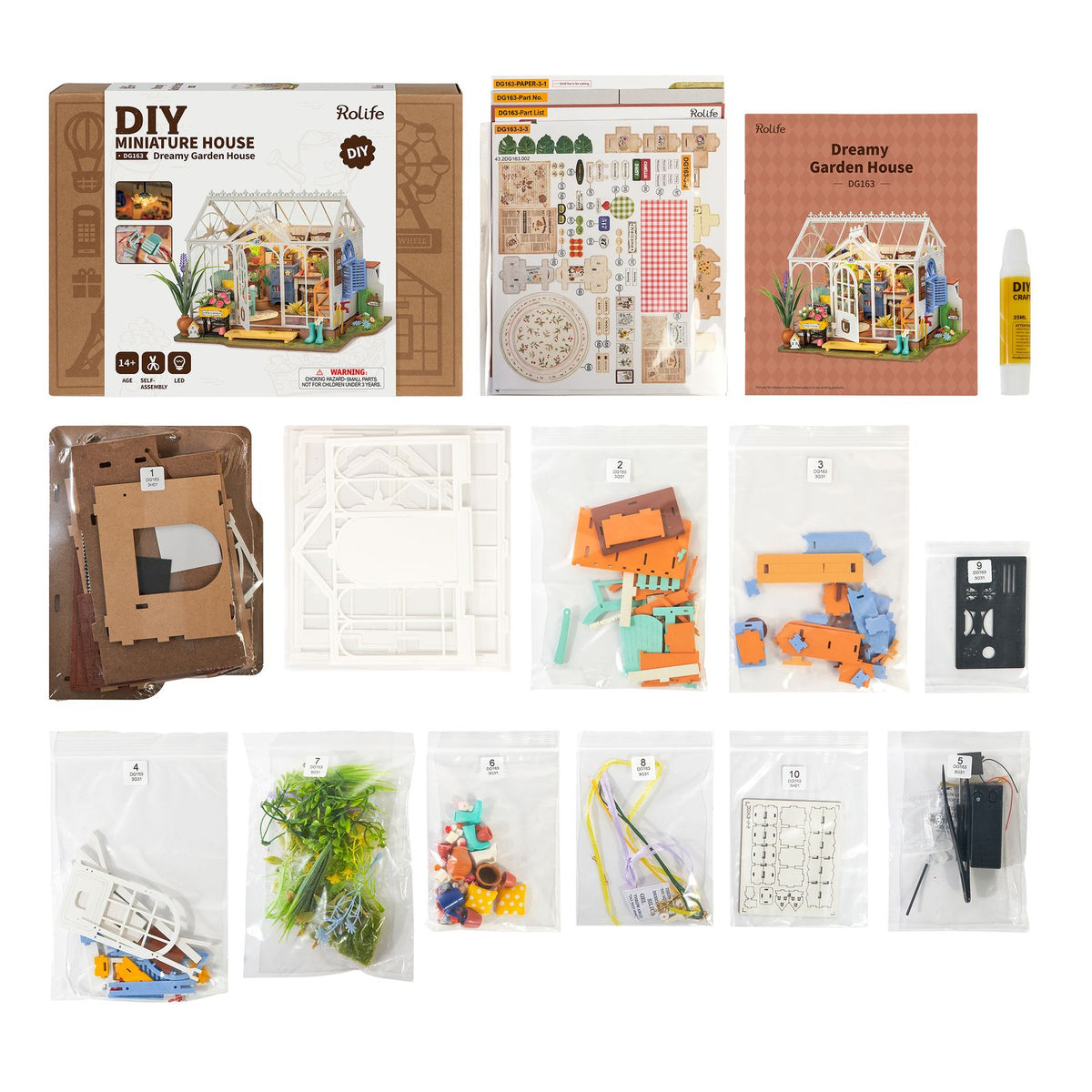 DIY Miniaturhaus für Erwachsene: Rolife Dreamy Garden House Bausatz mit 240 Teilen