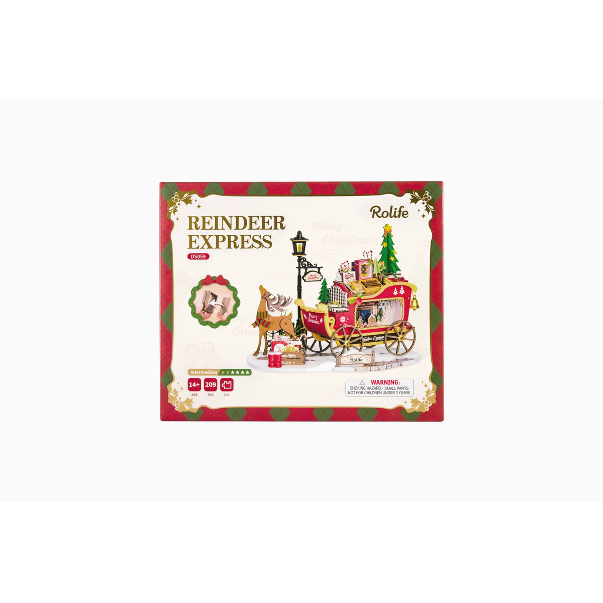 Laterne mit Aufschrift Merry Christmas am Rolife Weihnachts Bausatz