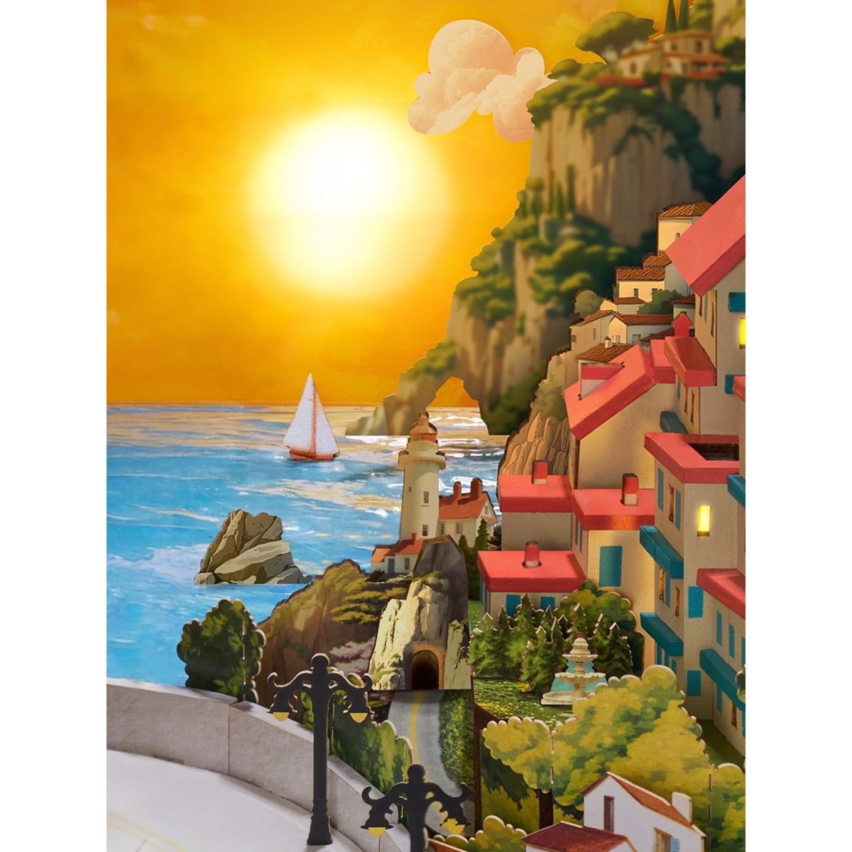 Rolife Miniatur Haus Bausatz Sunset Isle in der Seitenansicht