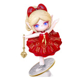 Dienstmädchen-Suri in tiefem Rot mit langen blonden Haaren, Rolife Blind Box Figur