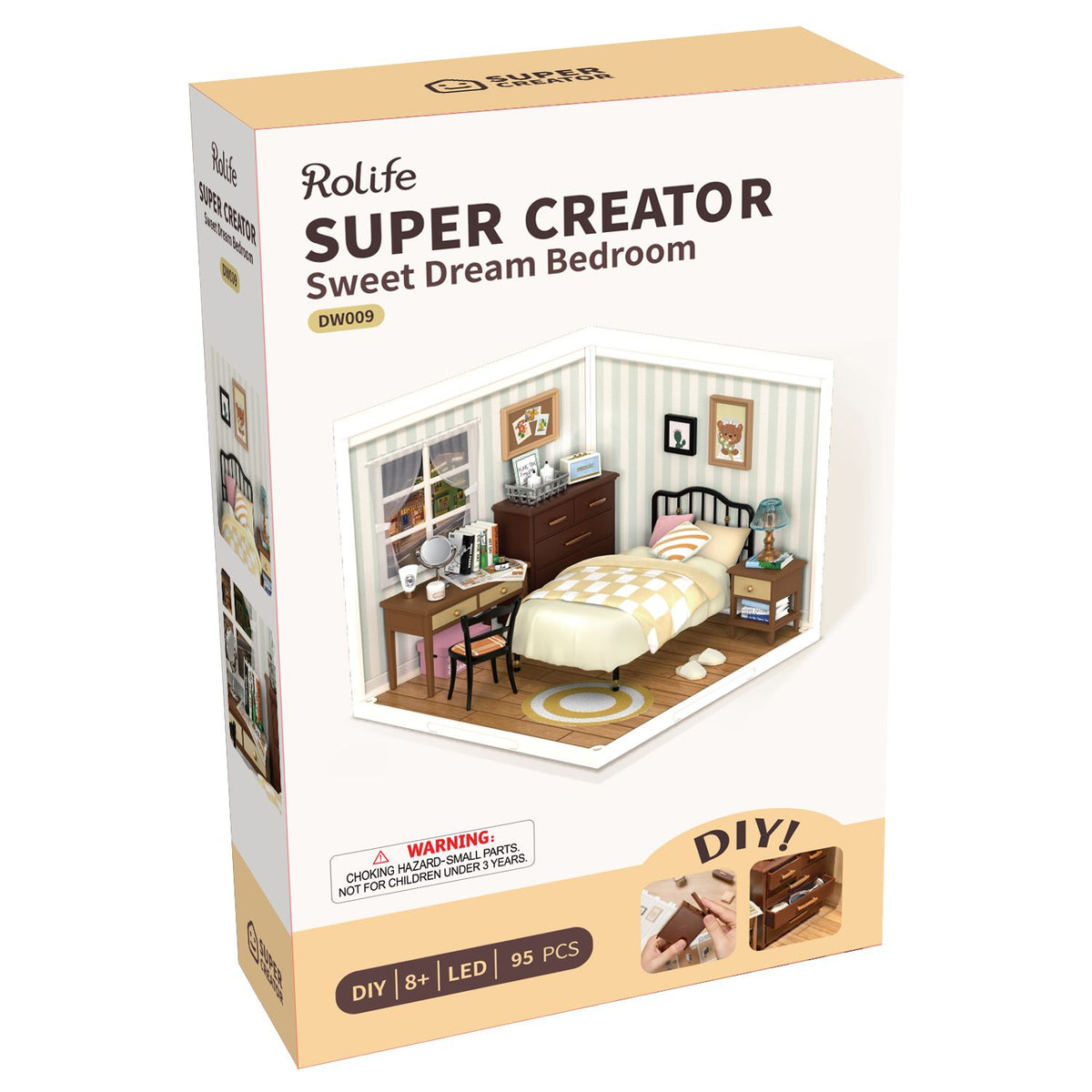 Rolife Sweet Dream Bedroom DW009 – fertig aufgebautes DIY Miniaturhaus Schlafzimmer