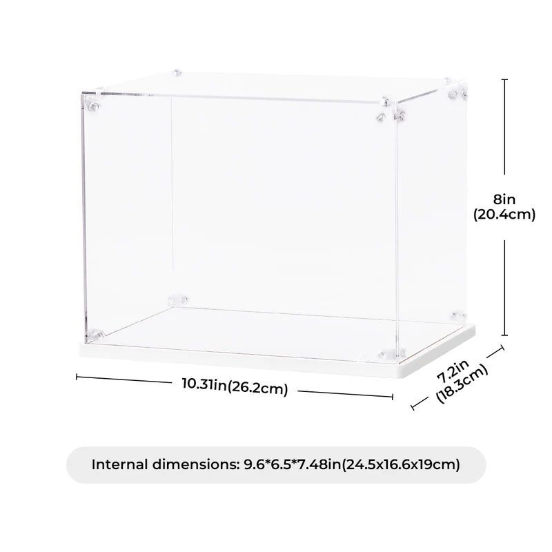 Rolife Display Box TGF01 als Staubschutz-Vitrine über einem fertigen Modell im Regal
