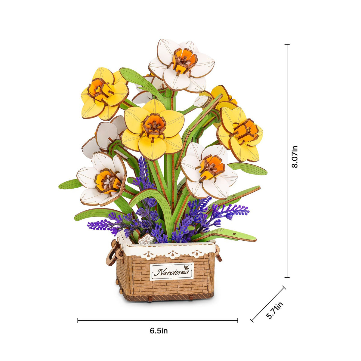 Biegbare grüne Stiele am Rowood Narcissus Blumenarrangement