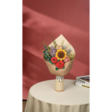 Rowood Holzblumen Bausatz – Sonnenblume aus vorgefärbtem Holz im Detail