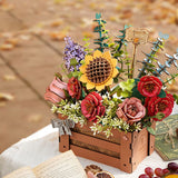 Holzplatten mit 658 Teilen für den Rowood Blumen Bausatz zum Selberbauen