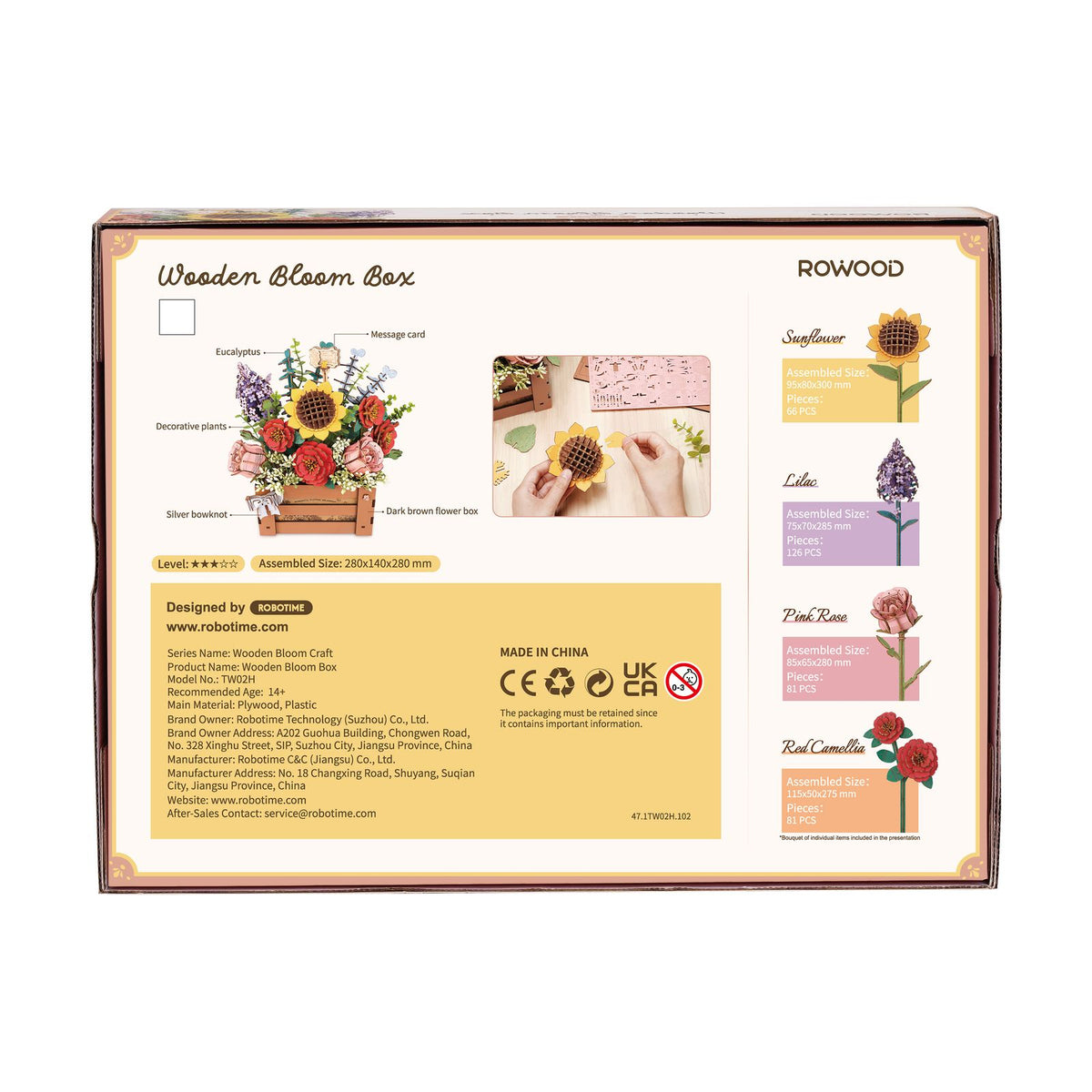 Rowood Wooden Bloom Box als Geschenkidee für Geburtstag und Weihnachten
