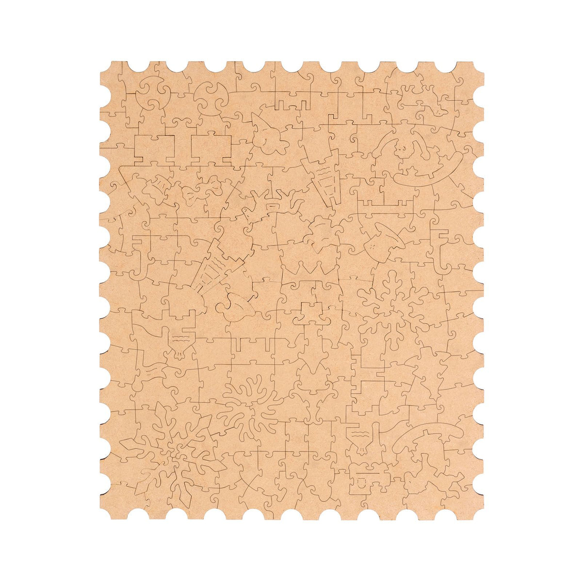 Holzpuzzle für Erwachsene Rowood Goldenes Herbstkarussell TA008 mit 200 Teilen im Briefmarken-Look
