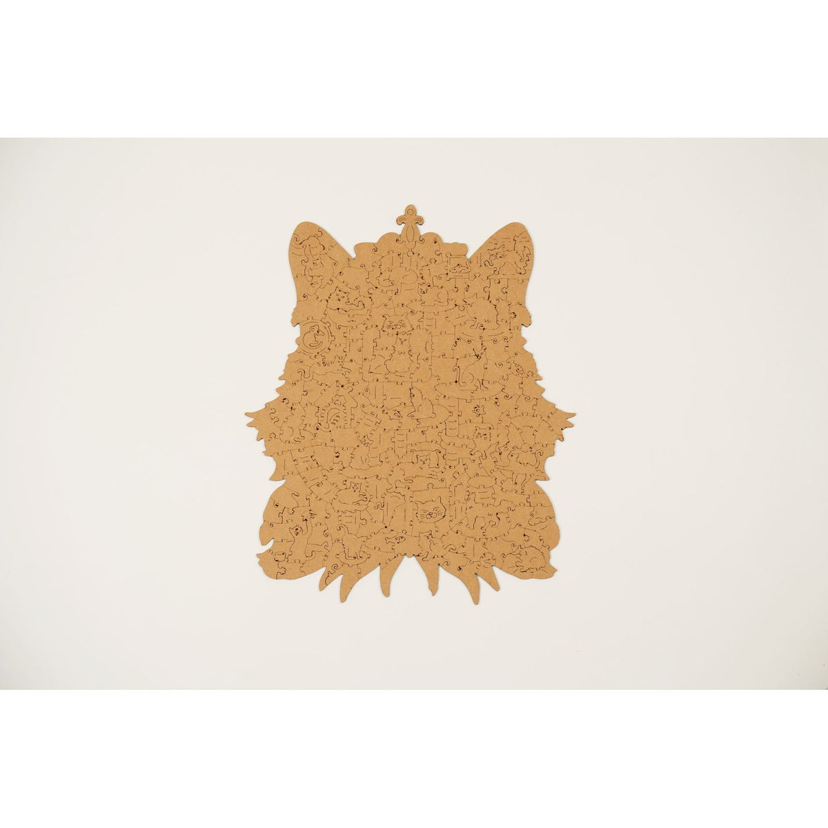 Rowood Holzpuzzle Katze mit Krone Cat King TA002 – fertig zusammengesetzt