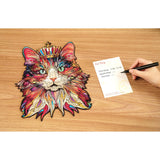 Geschenk für Katzenliebhaber: Holzpuzzle Katze Cat King TA002 von Rowood