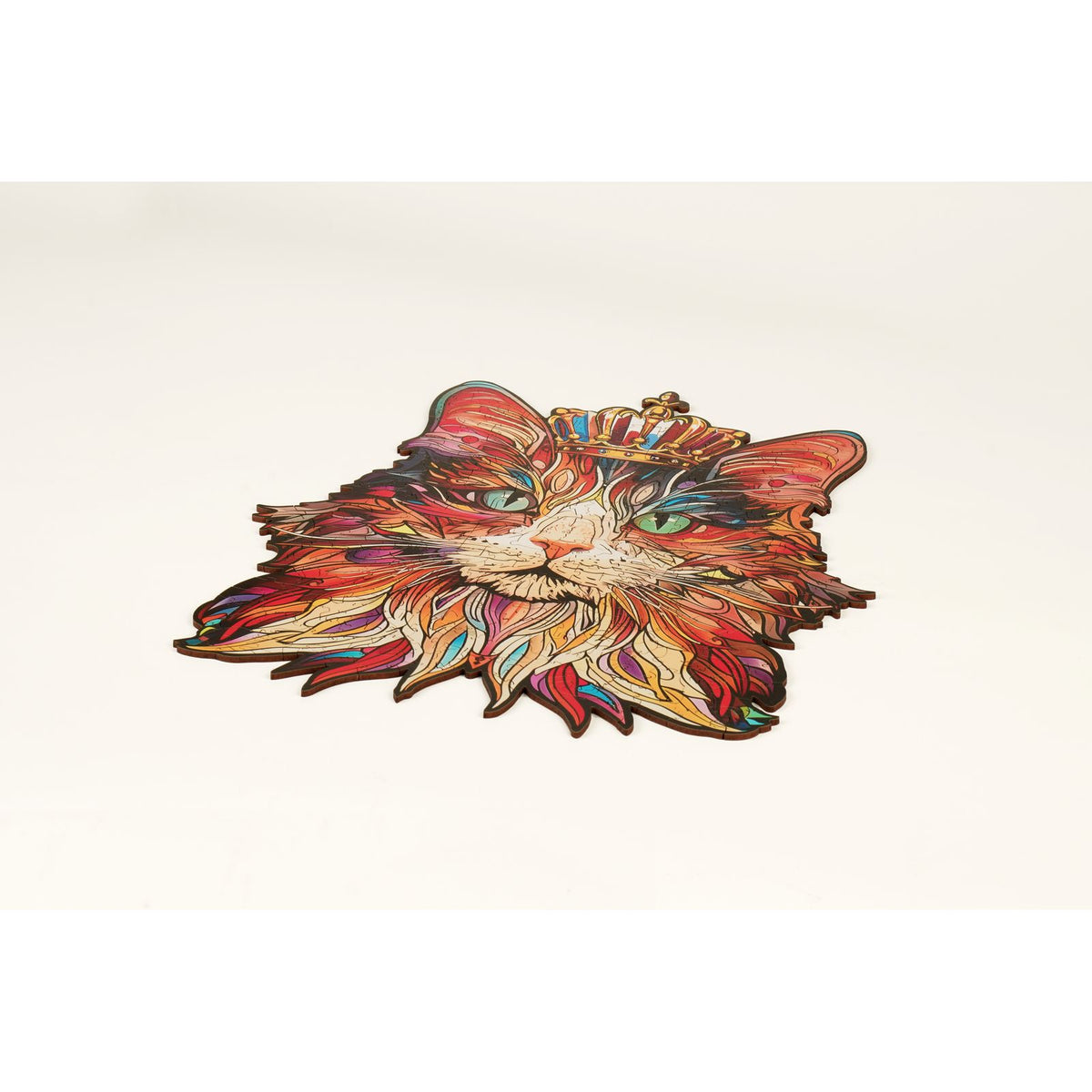 Katzenförmige Puzzleteile im Rowood Holzpuzzle Cat King TA002