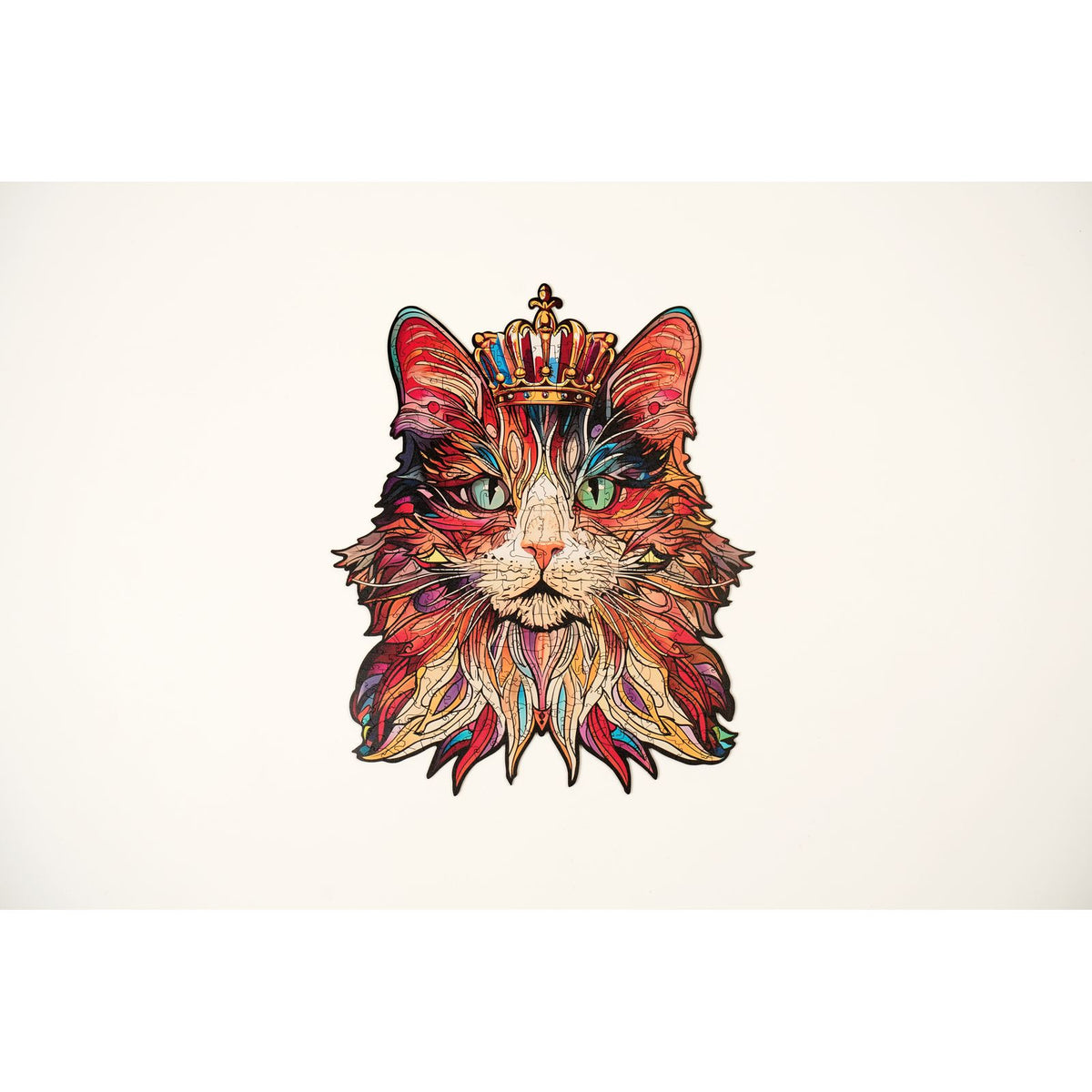 Holzpuzzle Tiere für Erwachsene: gekrönte Königskatze Cat King von Rowood