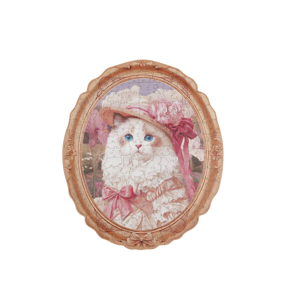 Rowood Holzpuzzle Katze Springtime Kitty Portrait TA005 mit 200 Teilen im Vintage-Stil