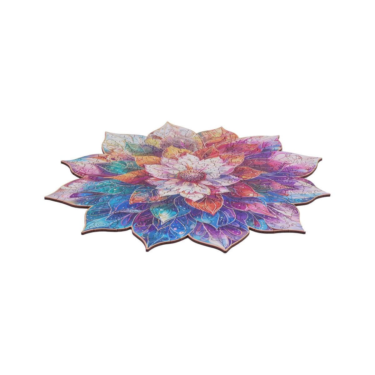 Rowood Holzpuzzle Mandala Lotusblume TA001 fertig zusammengesetzt