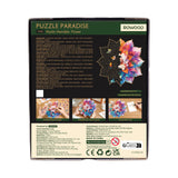 Detailansicht der individuellen Puzzleteile der Rowood Mandala-Blume