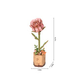 Rosa – Biegsame Holzblütenblätter der Rowood Pink Rose TW041