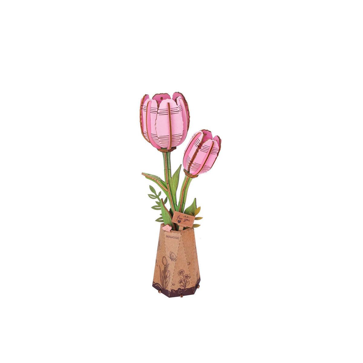 Rosa – Rowood Holzblumen Bausatz Tulpen TW081 – Ansicht 1