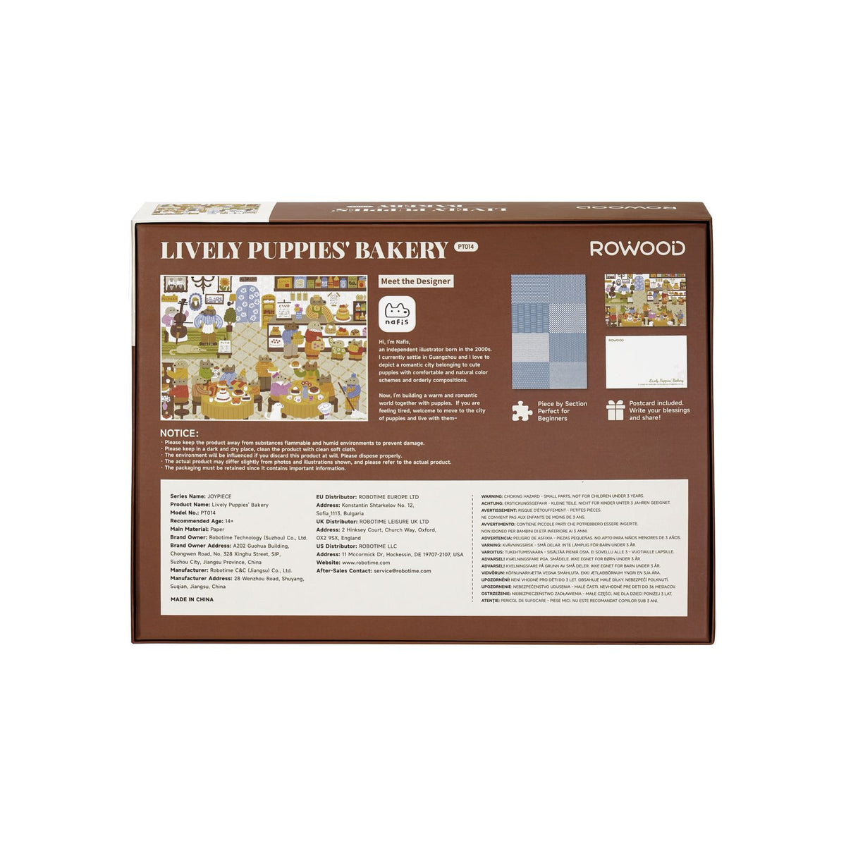 Puzzle Geschenk für Hundefreunde: Rowood Joy Piece Puzzle Hundebäckerei