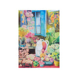 Rowood Puzzle 1000 Teile Katze Cat's Plant Yard PT012 – weiße Katze im Garten