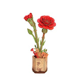 Rot – Rowood Holzblumen Bausatz Nelke – Carnation TW051-B – Ansicht 1