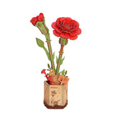 Rot – Rowood Holzblumen Bausatz Nelke – Carnation TW051-B – Ansicht 3