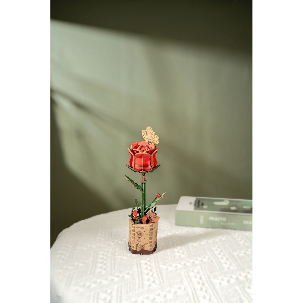 Rot – Rowood Holzblumen Bausatz Rose – Rose TW041 – Ansicht 4