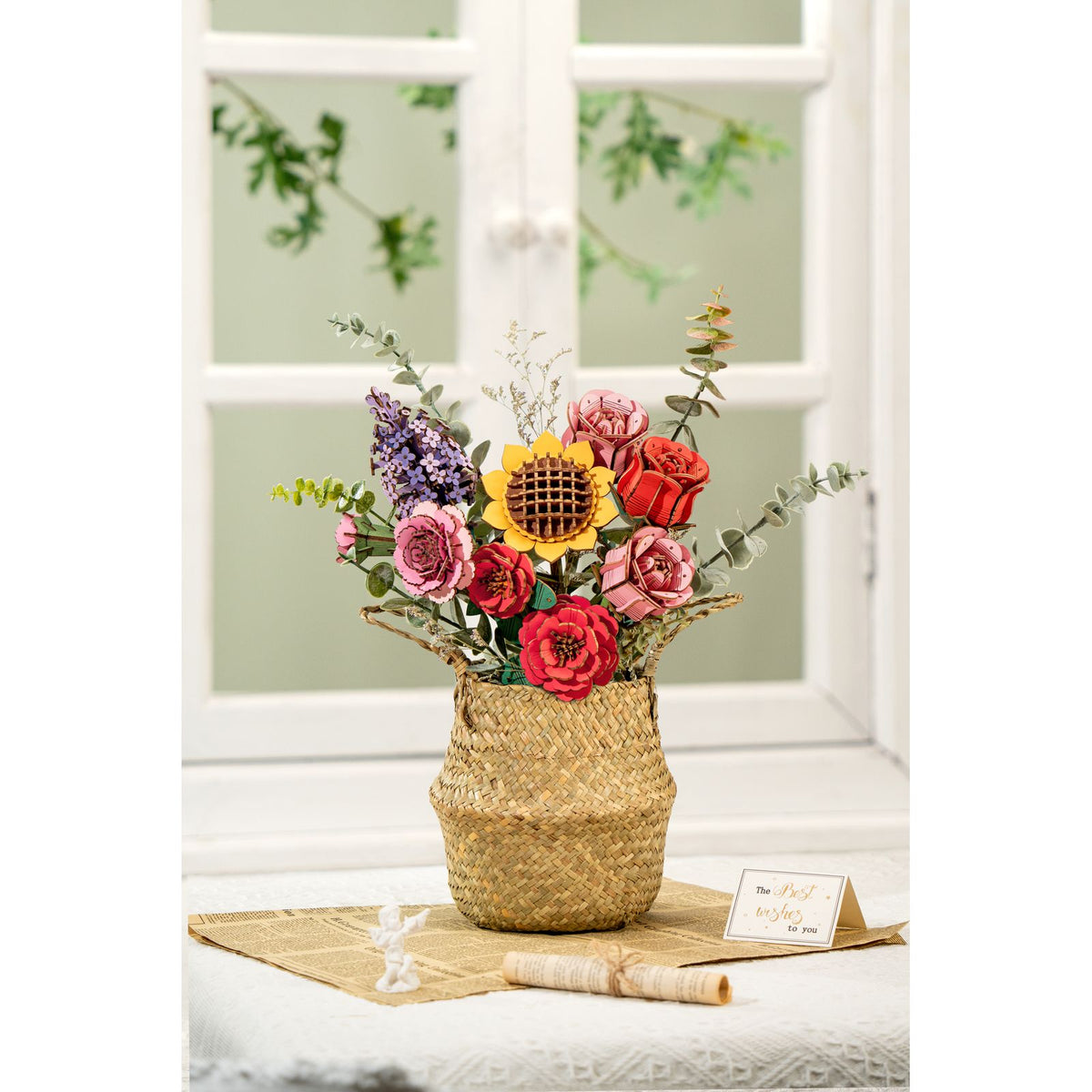 Rot – Rowood Holzblumen Bausatz Rose – Rose TW041 – Ansicht 7