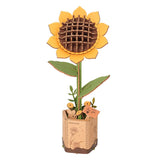 Rowood Sonnenblume Bausatz aus Holz TW011-B, fertig gebaute Holzblume