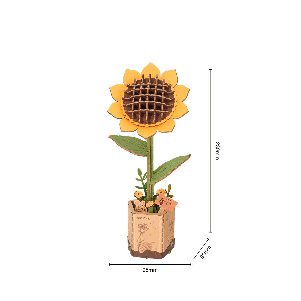 Sonnenblume Geschenk: Rowood Holzpuzzle zum Selberbauen