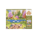 Puzzle mit Kirschblüten-Motiv Springtime Park, fertig gelegt 50 x 70 cm