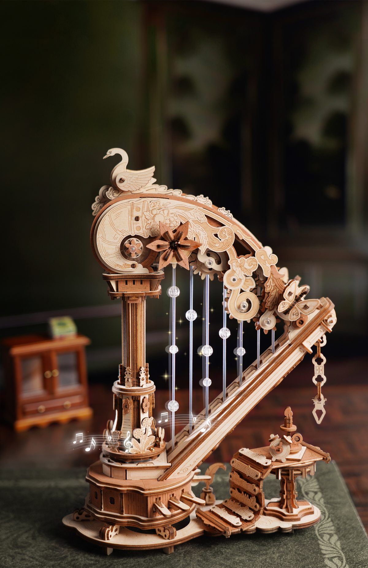 ROKR Zauberharfe - Holzspieluhr-Modell - AMK71 – Bild 2